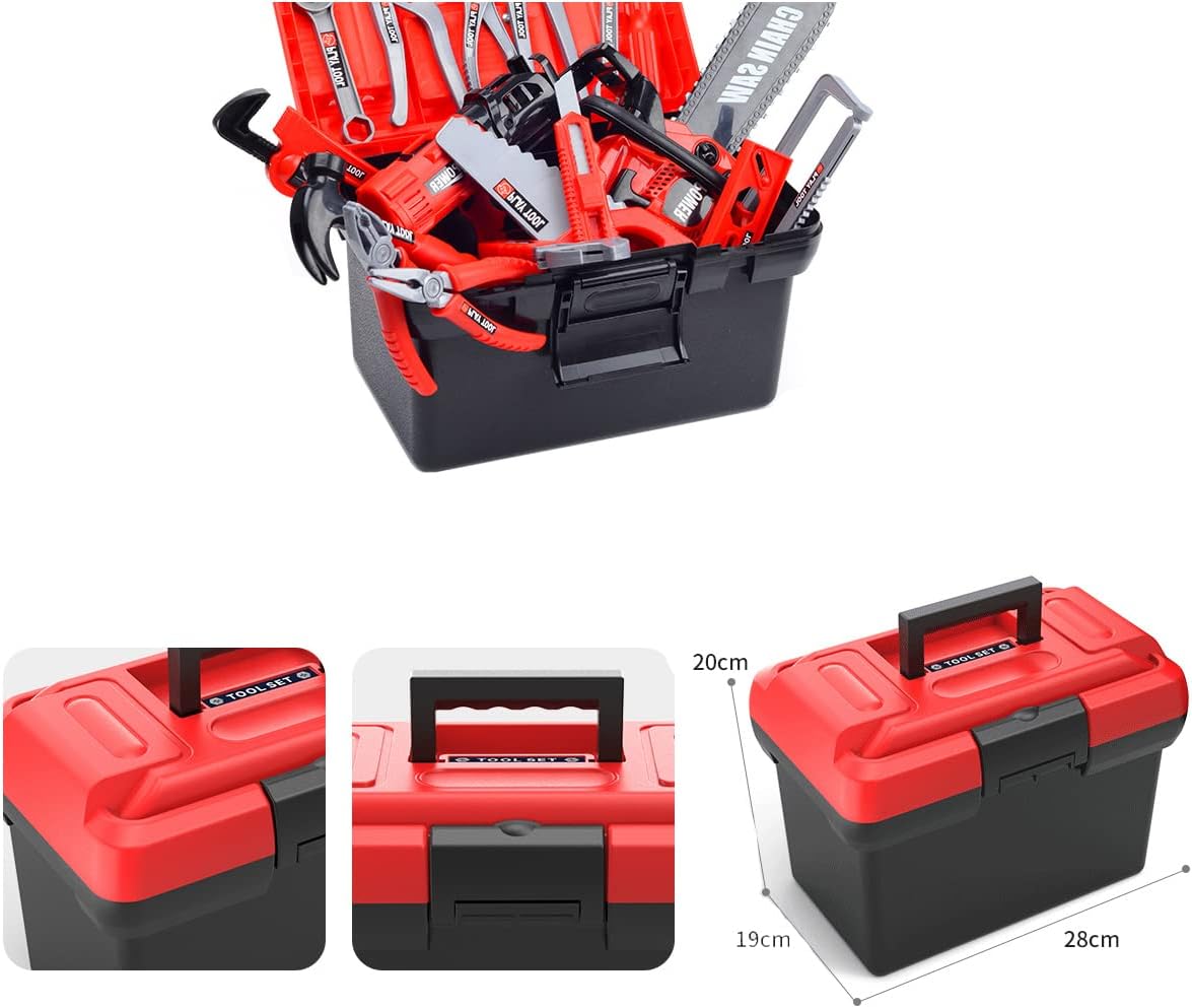 VIP Kids Construction Tool Set (38/41PCS) – Realistic Toy Drill, Tools & Toolbox