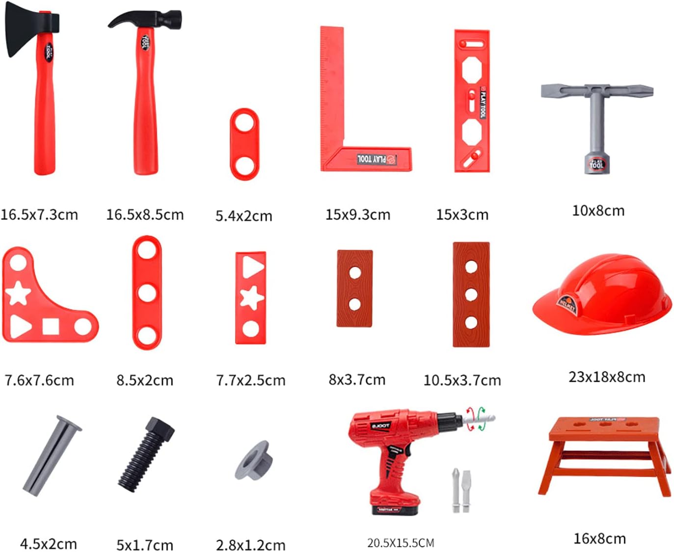 VIP Kids Construction Tool Set (38/41PCS) – Realistic Toy Drill, Tools & Toolbox