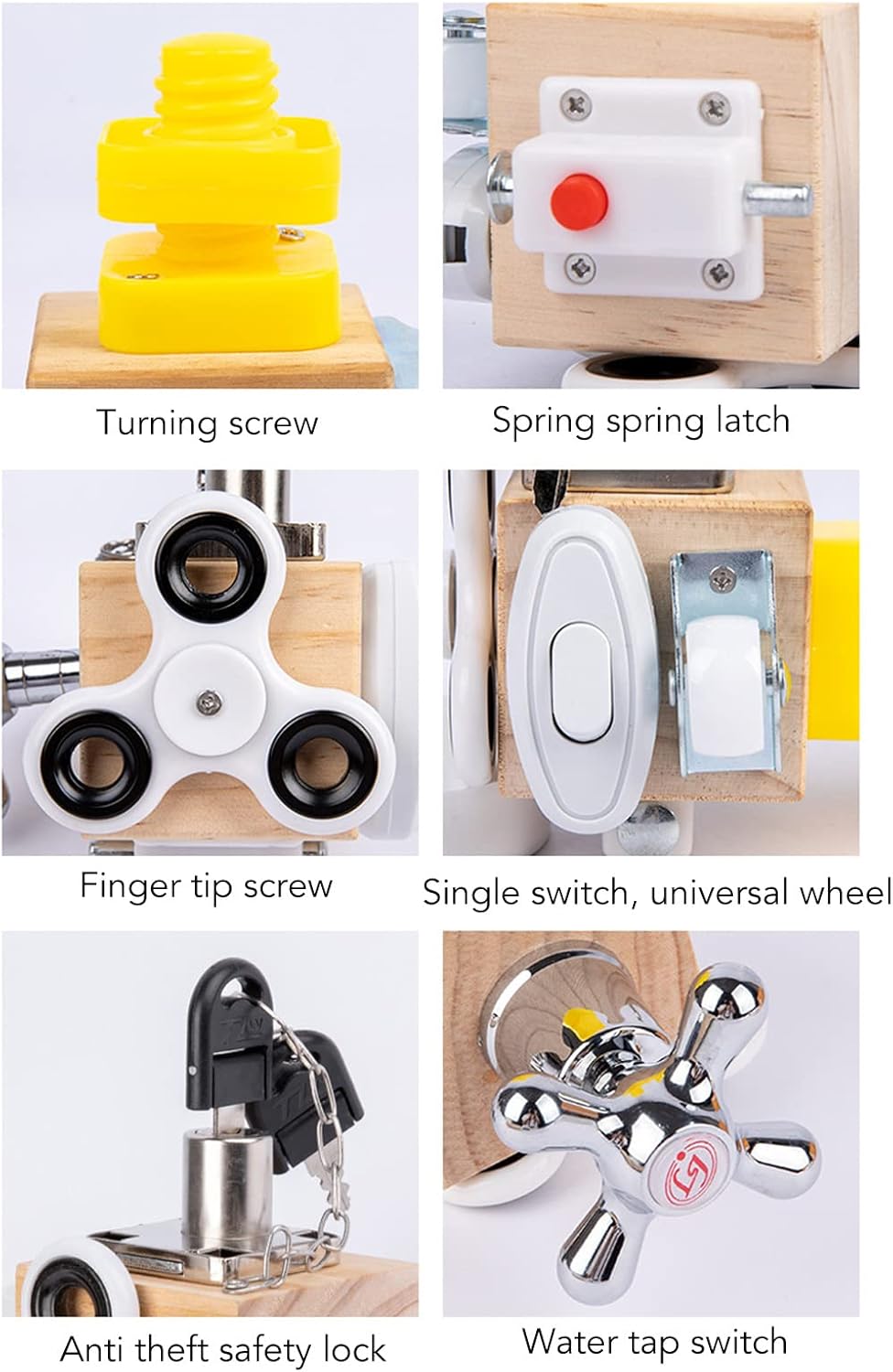 VIP Toddler Sensory Busy Block – 7-in-1 Hands-On Learning Toy