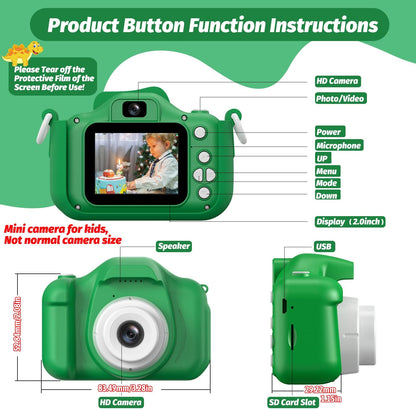 VIP DinoPix™ Instant Print Camera for Kids – Fun Photo & Video Camera with Thermal Printing