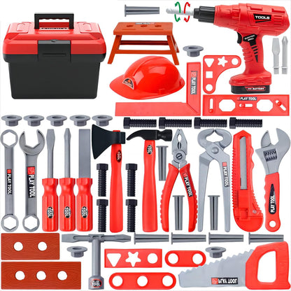 VIP Kids Construction Tool Set (38/41PCS) – Realistic Toy Drill, Tools & Toolbox